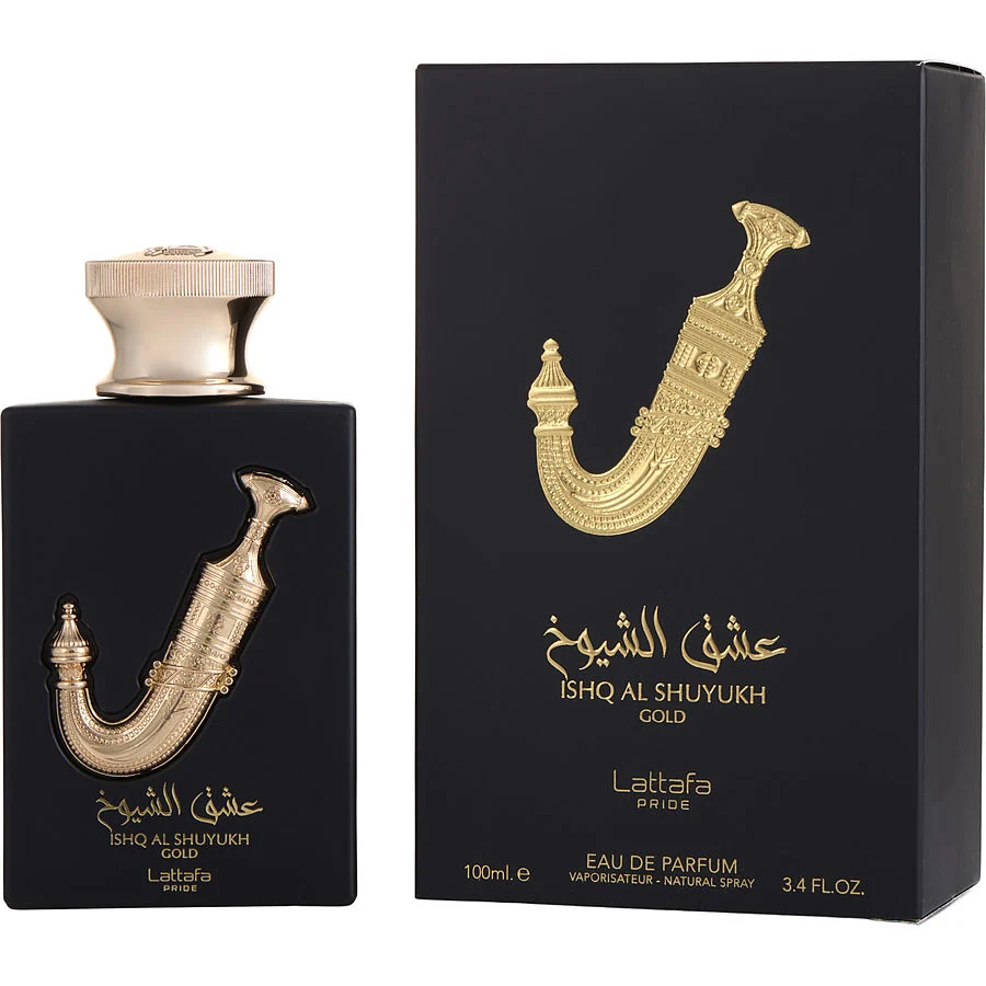 Lattafa Pride Ishq Al Shuyukh Gold for Unisex Eau de Parfum Spray, 3.4 Ounce